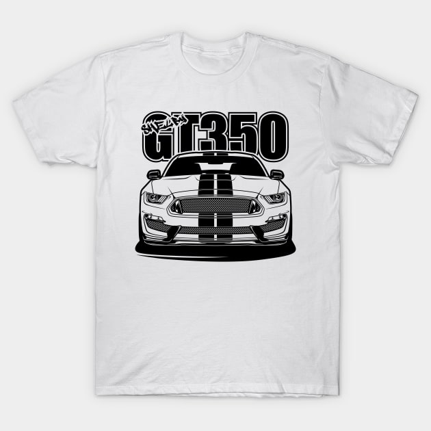 Shelby GT350 - Black Print T-Shirt by WINdesign